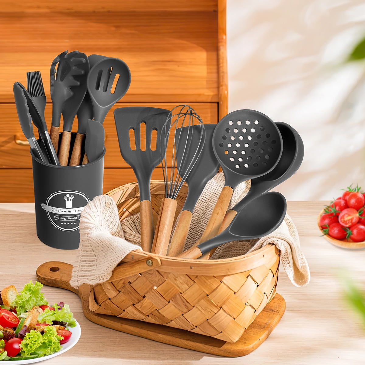 29 Pcs Silicone Kitchen Utensil Set, Cooking Utensils Set, Food Grade Silicone Spatula Set, BPA-Free, 446°F Heat Resistant Kitchen Gadgets Tools Set 29 Pcs Silicone Kitchen Utensil Set, Cooking Utensils Set, Food Grade Silicone Spatula Set, BPA-Free, 446°F Heat Resistant Kitchen Gadgets Tools Set