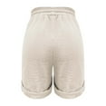 thumbnail image 5 of Jamsmile Women Pants Summer Casual Straight Leg Drawstrings Pants High Waist Sports Loose Shorts Casual Boho Beach Short Pants, 5 of 5