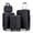 Black, variant on DECMAY 4-Piece PP Spinner Luggage Set | 20" 24" 28" Suitcases + 14" Cosmetic Case | Lightweight Hardshell Carry-On Luggage