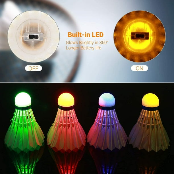 Lighted badminton shuttlecock deals