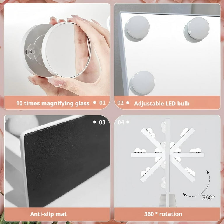 Vanity Mirror with 3-Color LED & 10X Magnifier photo 6