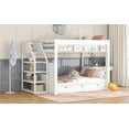 thumbnail image 6 of Pinovk Wood Full Size Convertible Bunk Bed with Storage Staircase, Bedside Table, and 3 Drawers, White, 6 of 24