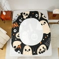 thumbnail image 5 of Feelyou Kawaii Ghost Pumpkin Twin Sheet Sets, Happy Halloween Twin Fitted Sheet, Skeleton Spider Web Flat Sheet, Luxury Bedroom Decor,3 Pieces, 5 of 7