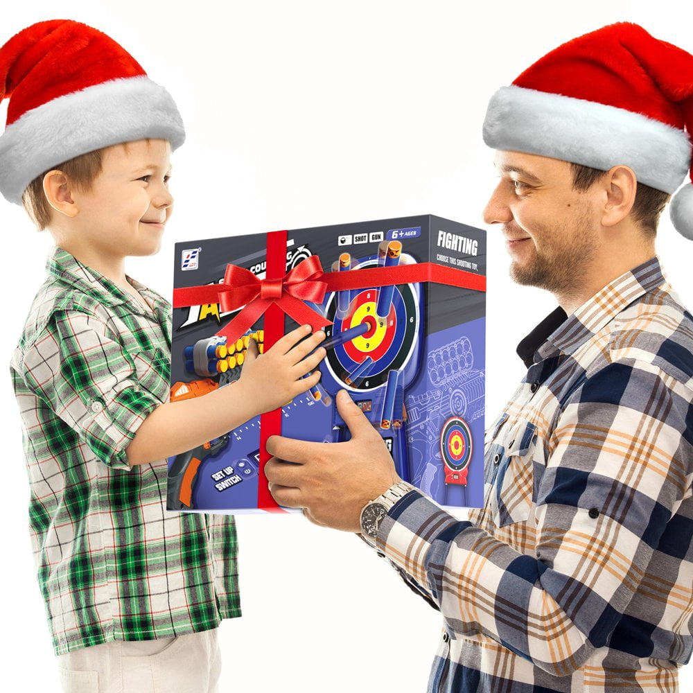 Carsky Electronic Scoring Target Shooting Toy, 2 Foam Dart Blasters & 20 Darts, Interactive Shooting Game Set for Kids Ages 6-12, Indoor Outdoor Boys Gift