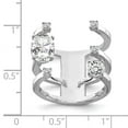 thumbnail image 5 of Sterling Silver Rhodium-plated CZ Adjustable Ring QR6522, 5 of 5