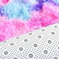 thumbnail image 6 of Junovo Fluffy Oval Rug Soft Tie Dye Area Rugs Shaggy Colorful Carpet Plush Bedside Carpet for Teen Dorm Baby Nursery,2.6 x 5.3ft,Hot Pink, 6 of 7