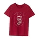 thumbnail image 3 of Camiseta para mujer, ropa de verano, camiseta básica femenina para el trabajo, oficina, uso diario Rojo, 3 of 7