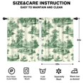 thumbnail image 2 of Blackout Kids Curtains,Green Toile De Jouy Pattern Childrens Insulated Curtains Set Of 2,Bedroom Essentials,Toddler Room Decor 42x54in(106x137cm), 2 of 4