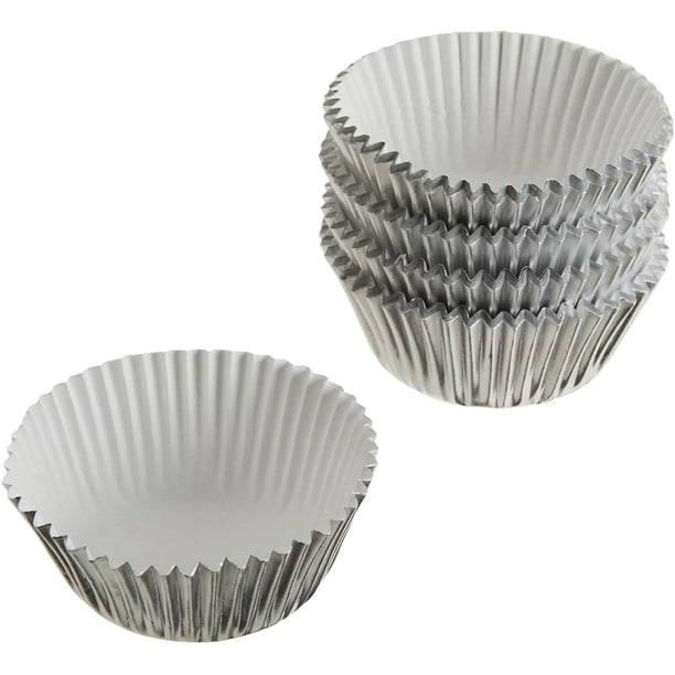 Wilton Silver Foil Baking Cups, Mini, 80Count
