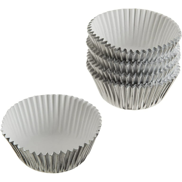 Wilton Silver Foil Baking Cups, Mini, 80-Count 