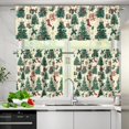 thumbnail image 2 of Christmas Tree Socks Kitchen Curtains and Valances Rod Pocket Kitchen Curtains 3 Piece Set Removable Washable Short Curtains for Home Farmhouse Rustic Tier 36 Inches Long, 2 of 5