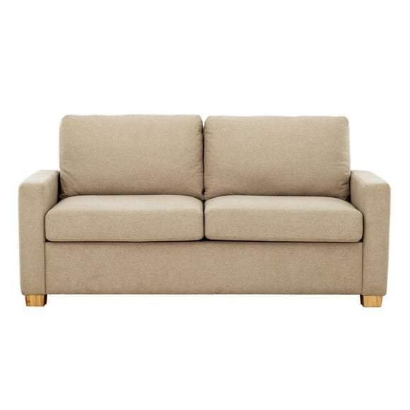 Reign 73 in. Beige Full Condo Size Sleeper Sofa Bed with USB & Outlet