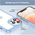 thumbnail image 4 of Case for iPhone 11 Pro Case Slim Dropproof [Defend from Drop/Scratch/Slip/Fingerprint] Clear Acrylic Hard Back Soft TPU Bumper Hybrid Phone Cover for iPhone 11 Pro-Blue, 4 of 8
