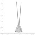 thumbnail image 3 of SS White Ice Textured Triangle Diamond Necklace 18 Inch, 3 of 3