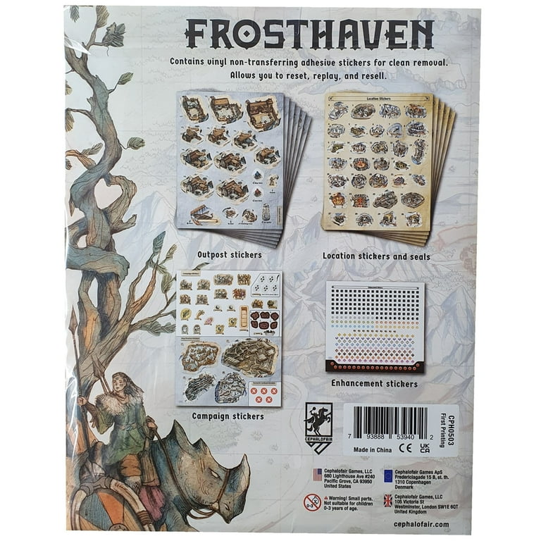 Cephalofair Games: Frosthaven: Removable Stickers - Vinyl Sticker Set to Use with Frosthaven, Board Game Accessory, Non-Transferring Adhesive Cephalofair Games: Frosthaven: Removable Stickers - Vinyl Sticker Set to Use with Frosthaven, Board Game Accessory, Non-Transferring Adhesive
