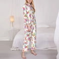 thumbnail image 3 of Wukai colored butterflies Print Women’s Pajama Long Sleeve Sleepwear Soft&nbsp;-Large, 3 of 7