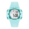 thumbnail image 1 of EeaseMX Reloj digital ecológico para niños, reloj de pulsera noctilucente, reloj de pulsera para estudiantes, reloj de pulsera para niños y niñas (azul claro, concha, círculo verde)., 1 of 7