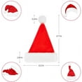 thumbnail image 4 of Gorro de Navidad, Gorro de Papá Noel, Gorro navideño para adultos, Gorros navideños cómodos de terciopelo unisex Piel clásica extra gruesa para Navidad Año Nuevo Suministros festivos para fiestas navideñas 45 cm JM, 4 of 4