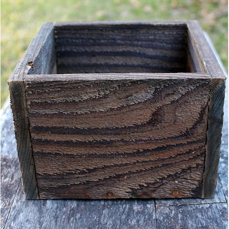 Reclaimed Heart Pine - Millwood Pines Alaska Square Reclaimed Planters Box