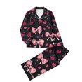 thumbnail image 1 of RXMEKW Ensemble de Pyjama pour Femmes, Ensemble de Pyjama à Manches Longues à la Mode avec Revers, 1 of 8