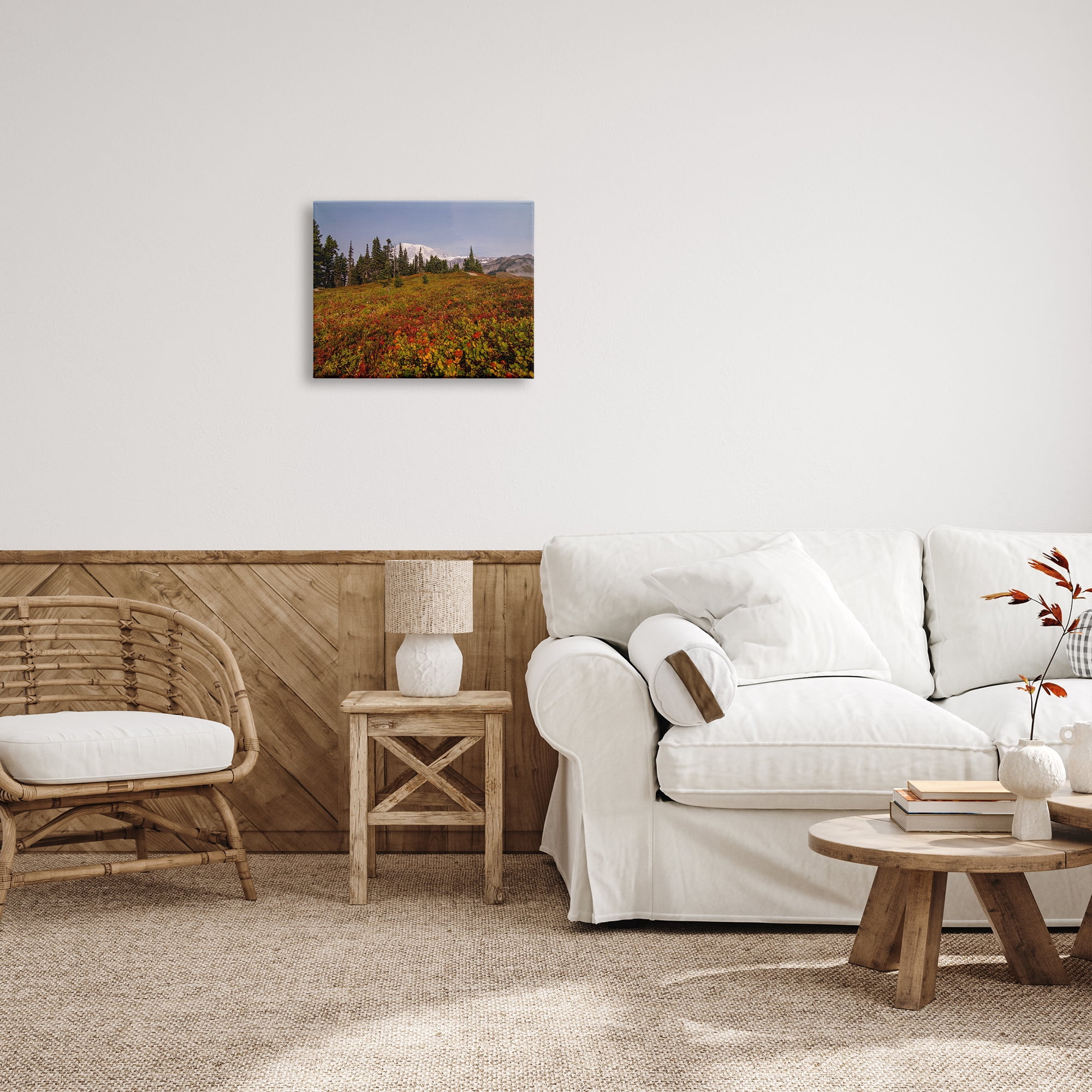 Stupell Industries Mountain Meadow Scenery Nature Photography Gallery Wrapped Canvas Print Wall Art, 20 x 16