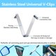 thumbnail image 2 of 3 PCS Pool Pole Clips,Pool Brush Clip,Stainless Steel Universal V-Clip for All Swimming Pool and Spa Skimmer Nets,Leaf Rake,Brushes or Pool Supply,Works for Inground Pools or Above Ground, 2 of 5