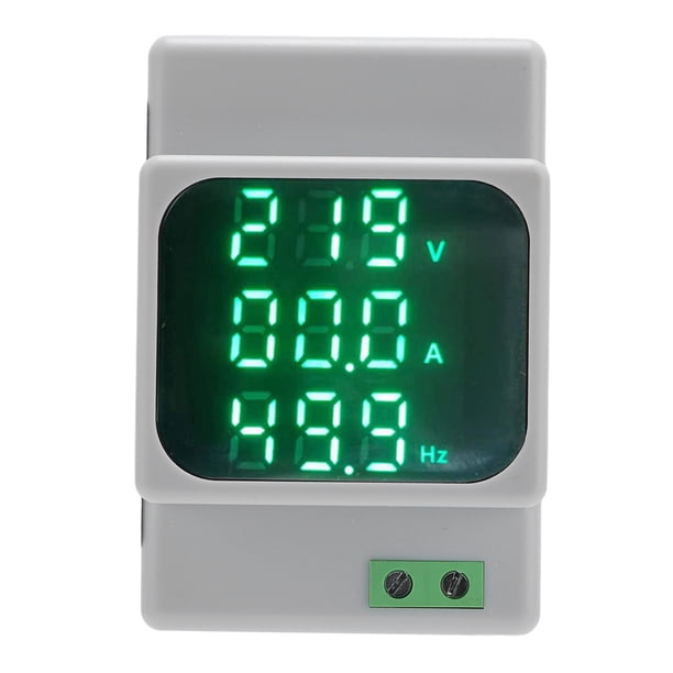 Medidor De Energía Multifunción, 0-120A 10-99.9Hz Medidor De Energía En Riel DIN Digital Intuitivo Para Equipos De Automatización