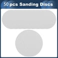 thumbnail image 4 of Discos de lija Unique Bargains, 3.94" 600 grano para reparación automotriz, papel de lija redondo con gancho y bucle de óxido de aluminio blanco, 50 piezas, 4 of 7