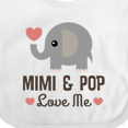 thumbnail image 4 of Inktastic Mimi and Pop Love Me Grandchild Boys or Girls Baby Bib, 4 of 4