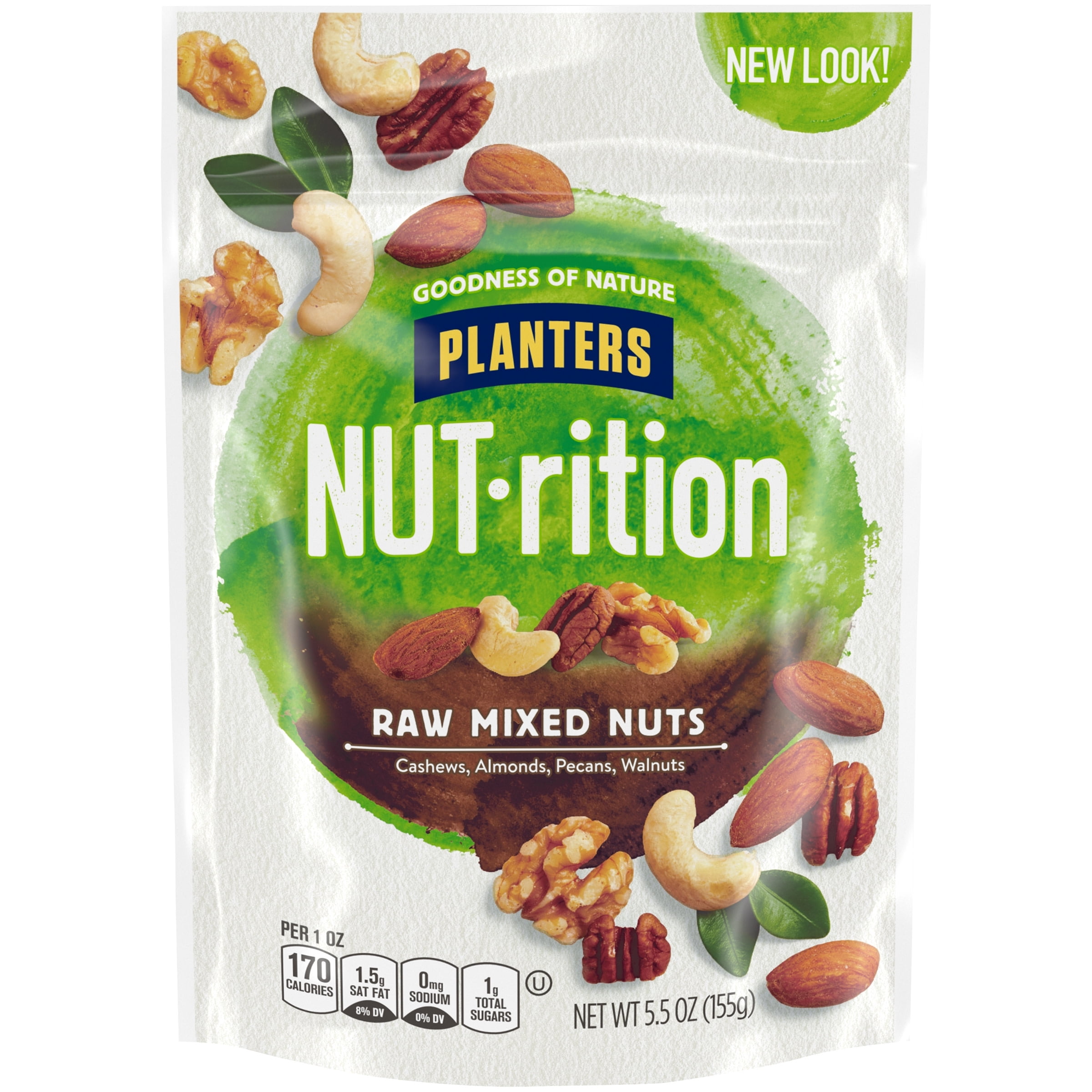 NUTrition Raw Mixed Nuts Mix with Cashews, Almonds, Pecans & Walnuts