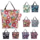 thumbnail image 1 of Bolsa ecológica plegable con cierre de cremallera y diseño floral vintage, ideal para compras y viajes, incluye bolsita mini para almacenamiento compacto., 1 of 6