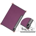 thumbnail image 6 of Epicgadget Case for Samsung Galaxy Tab S8 Plus/ Galaxy Tab S8+/ Galaxy Tab S7 FE/ Galaxy Tab S7 Plus Android Tablet 12.4” Auto Wake/Sleep Lightweight Slim Tri-fold Stand Folio Cover Case (Purple), 6 of 7