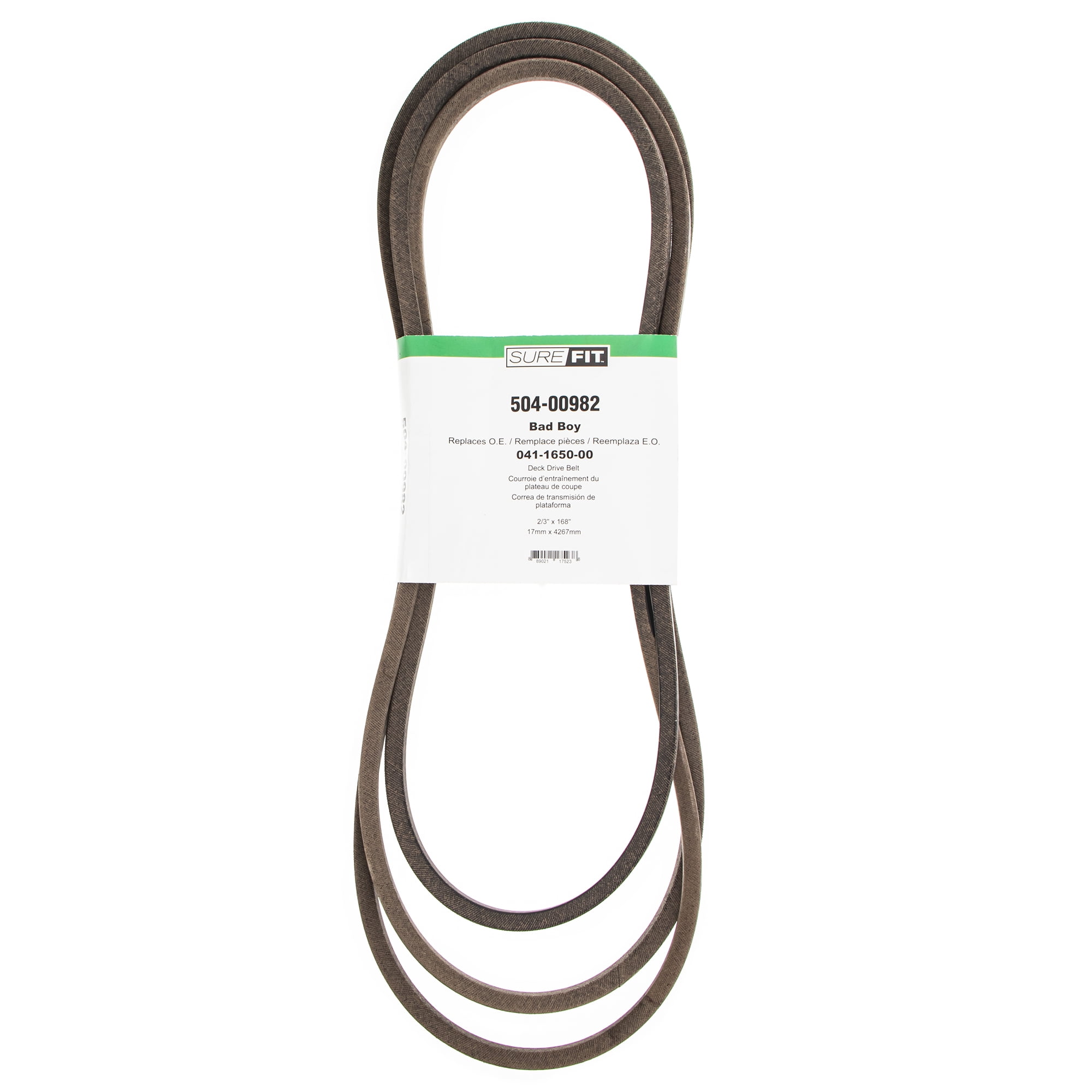 SureFit 54" 60" Deck Drive Belt Replacement for Bad Boy 041165000 Pup