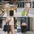thumbnail image 3 of BBilaBu Foldable Wheeled Shopping Bag, Convertible Rolling Grocery Tote with Detachable Wheels for Supermarket, Farmers Market, Errands, Package Pickup, Car Trunk, Travel and Daily Carry, 3 of 9