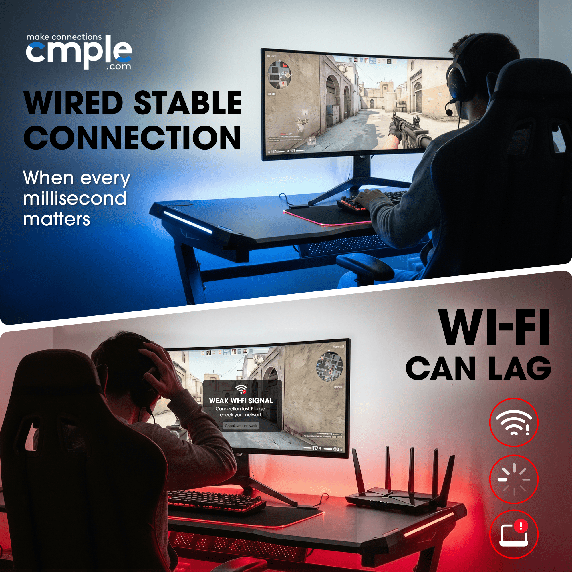 Cmple - Cat5e Plenum Cable 1000ft, CMP, Black, 350MHz Gigabit Ethernet Cord Solid Network Internet Wire Bulk UTP