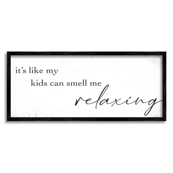 Stupell Industries Funny Parenting Typography Phrase Marbled Pattern Graphic Art Black Framed Art Print Wall Art, Design by Daphne Polselli