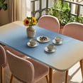 thumbnail image 3 of Blue Yellow Ombre Table Cloths for 6 Foot Rectangle Tables, Farmhouse Modern Gradient Art Patio Waterproof Elastic Fitted Tablecloths, Washable Rectangular Table Cover for Camping, 3 of 8