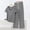 White plus size 2 piece set a1, variant on Cagogo Women Plus Size 2 Piece Set Striped V Neck Short Sleeve Tshirt Wide Leg Pants Casual Loose Matching Lounge Outfits Cruise Travel Clothes Airport Summer, Khaki L