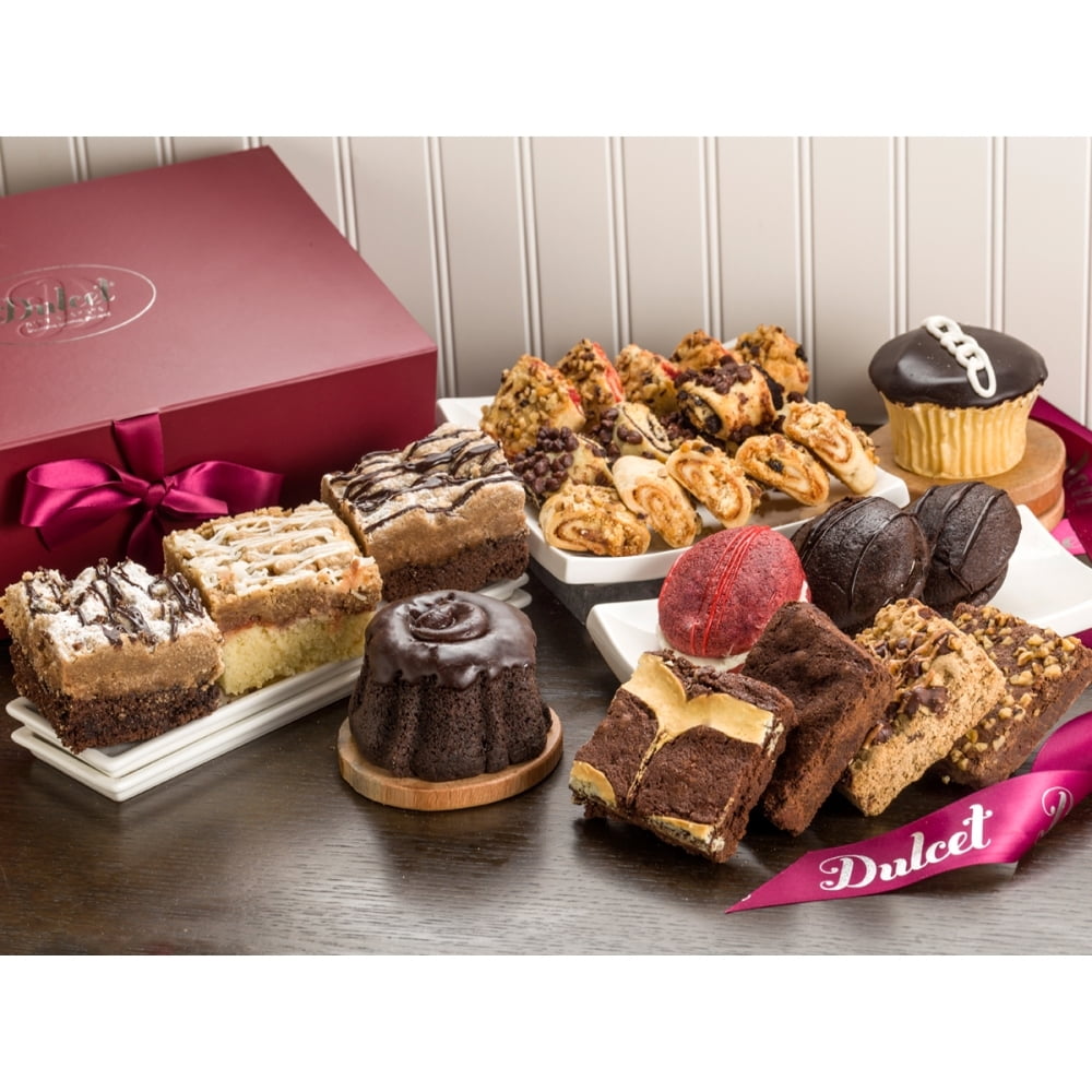 Dulcet Gift Baskets Party Gift Box with Variety of Bakery Treats for