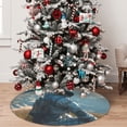 thumbnail image 5 of Yiaed Astronaut Contemplating Planet Print Christmas Tree Skirt , Tree SkirtsTree Mat for Christmas Winter Holiday Indoor Decorations-30", 5 of 7