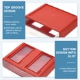 thumbnail image 4 of Uxcell Small Stackable Storage Drawers, Stacking Drawers Mini Desk Bathroom Storage Organizer Cute Drawer Organizer Plastic for Desktop Office Pens Makeup, 1Pcs, Red, 4 of 6