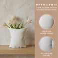 thumbnail image 2 of Unique Bargains Modern Ceramic Large Opening Flower Vase White 5.6"L x 4.2"W x 6.2"H, 2 of 5