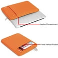 thumbnail image 2 of Mosiso Polyester Vertical Style Water Repellent Laptop Sleeve Case Bag Cover with Pocket for MacBook Air 13 inch M3 M2 M1 2018-2024 / Pro 13 inch M2 M1 2016-2024, Orange, 2 of 5