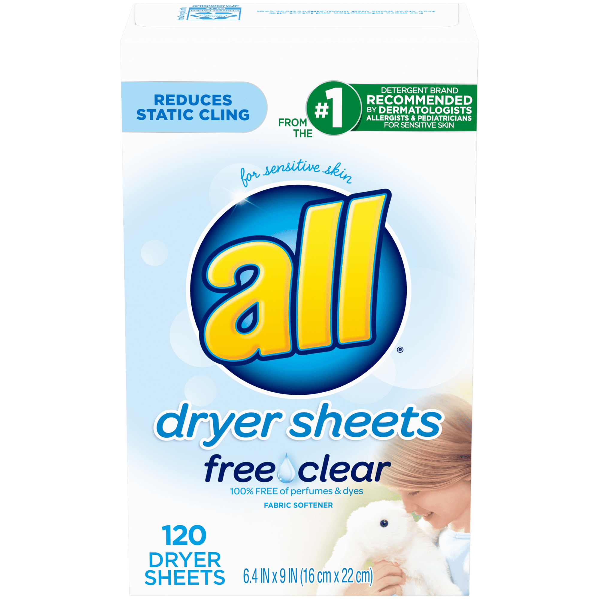 Molly's Suds Fabric Softener Dryer Sheets for Sensitive Skin | Plant-Based  Static Reducer, Plastic-Free Packaging | Unscented (120 Sheets)