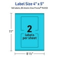 thumbnail image 6 of Avery Printable Rectangle Labels, Bright Blue, 4" x 5", 160ct, 6 of 11