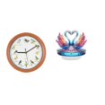 thumbnail image 1 of Reloj de pared,Reloj de pared con pájaro cantor Relojes de pared con pájaros,Estatua de escultura de cisne,Escultura de cisne para decoración del hogar Adorno de San Valentín,Estatua de, 1 of 8