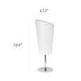 thumbnail image 3 of Mod Lighting and Decor Mini Table Lamp with Angled Shade - 12.5" - Silver and White, 3 of 7
