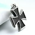 thumbnail image 3 of K-KED Mens Stainless Steel 1813 1939 WW2 German Iron Cross Pendant Necklace Men, 3 of 5