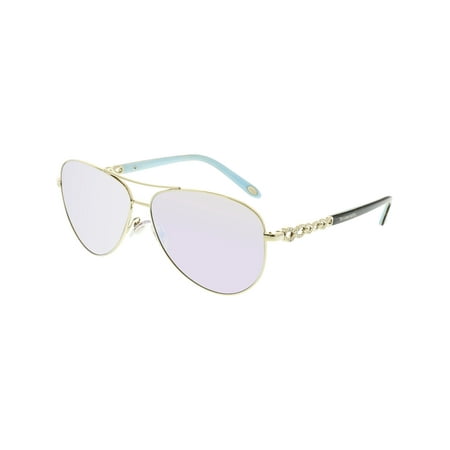 Tiffany And Co. Women's Mirrored TF3049B-609164-58 Silver Aviator Sunglasses
