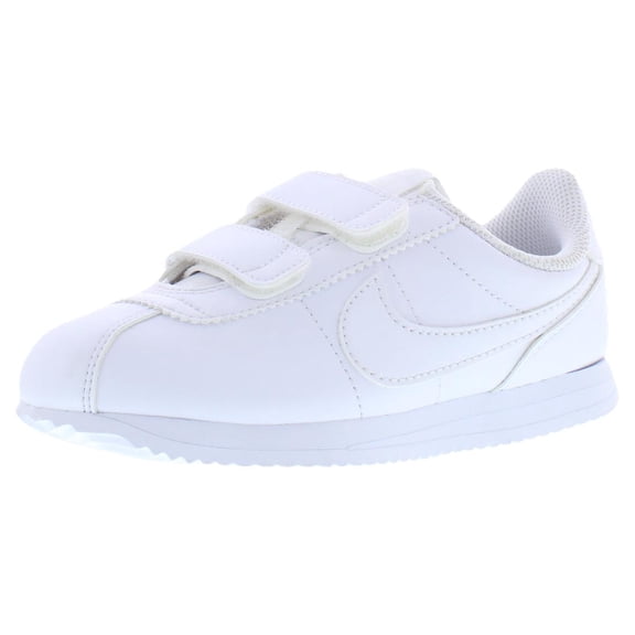 Nike Cortez Basic Leather PS Girls Shoes Size 1, Color: White/White/White